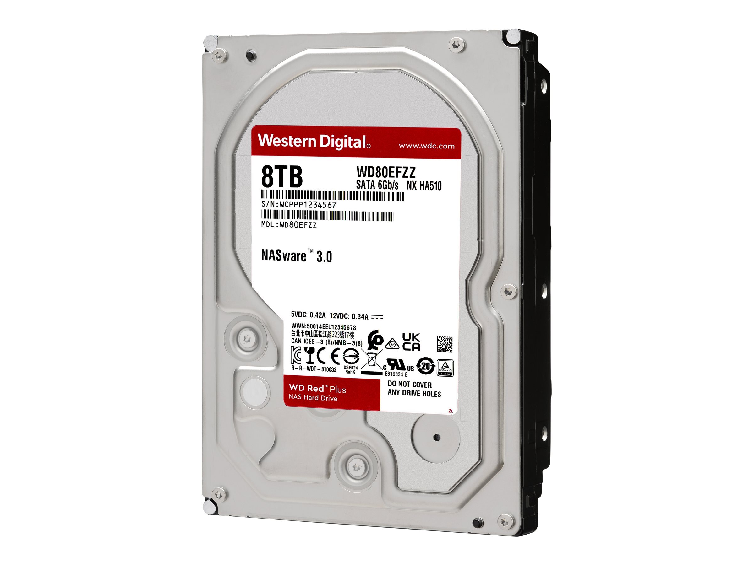 HDD 3,5" SATA 8,0TB WD80EFZZ RED Plus